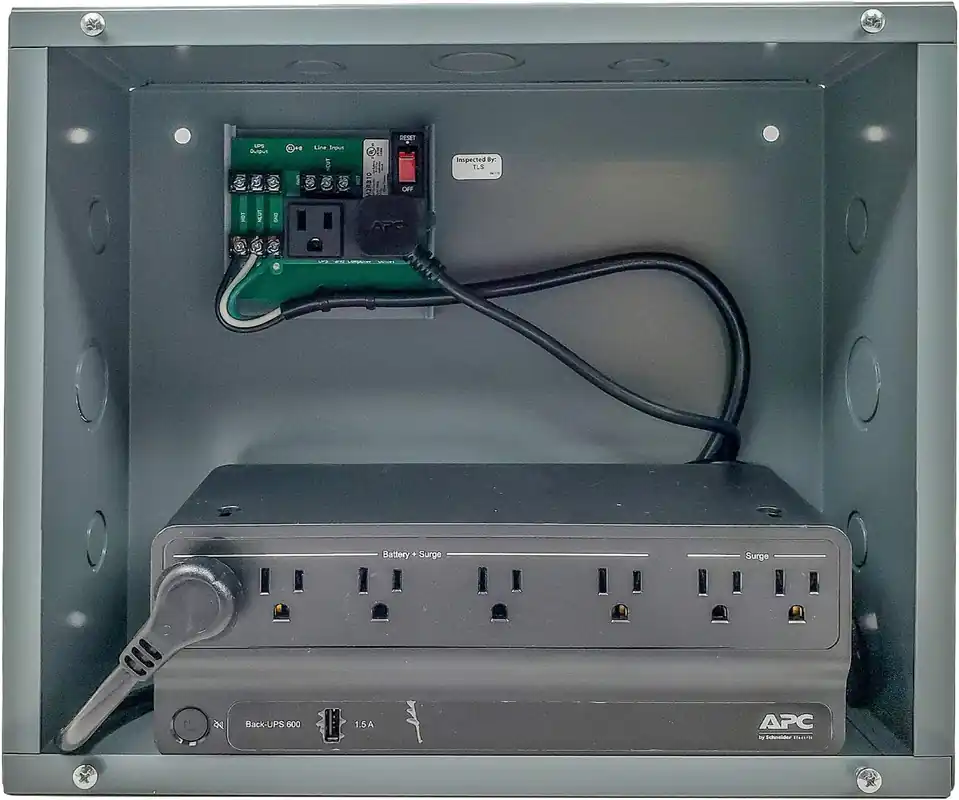SK0400328-US20260702-105043-0 Functional Devices PSH600-UPS Enclosed 600VA UPS Backup Power Control Center - Image 1