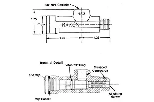 SK0401401-US20260702-105043-0 Maxon 38009 Adjustable Orifice Pilot Gas Flow Control - Image 1