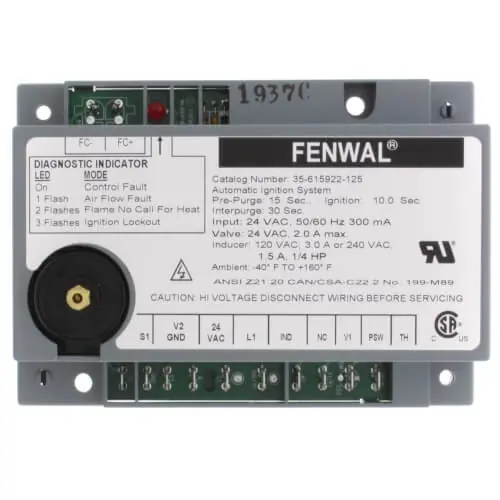Fenwal 35-615922-125 Direct Spark Ignition Control 24V