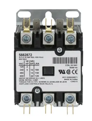 SK0404270-US20260702-105043-0 York S1-5882872 24V 30A 3 Pole Contactor - Image 1