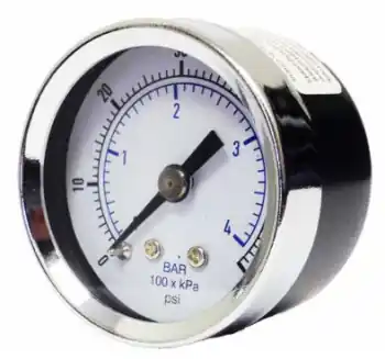Kodiak Controls KC10215830 Dial Indicator 1 1/2 Inch Dial 0-30# 1/8 Inch NPT Back