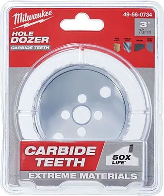 SK0409448-US20260702-105043-0 Milwaukee 49-56-0734 3 Hole Dozer with Carbide Teeth - Image 1