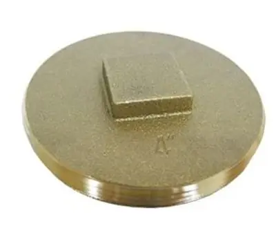 Gene Rich 1690 3 Inch Male Cast Brass Raised Head Southern Code Cleanout Plug