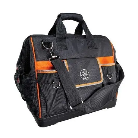 SK0411902-US20260702-105043-0 Klein Tools 55469 Tradesman Pro Wide-Open Tool Bag 1680D Ballistic Weave Black/Orange - Image 1