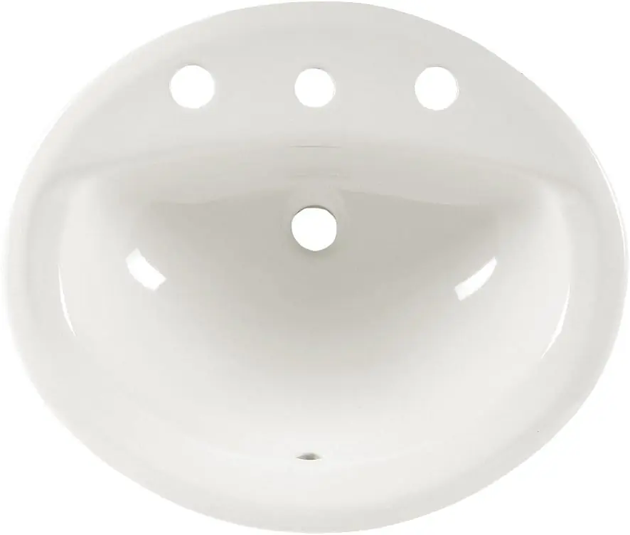 SK0412113-US20260702-105043-0 American Standard 0475020.020 Aqualyn Oval Drop-In Bathroom Sink with 3 Faucet Holes White - Image 1