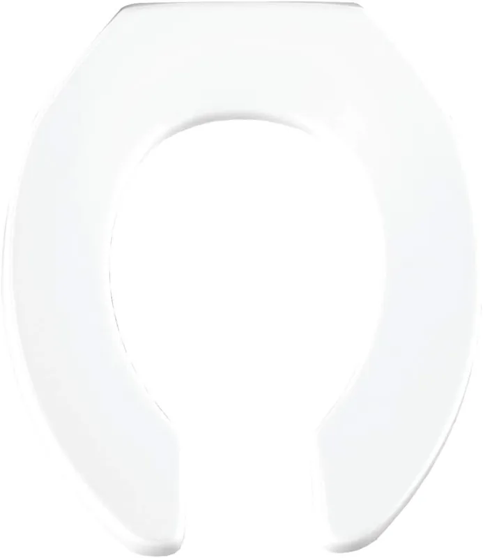 Bemis 955SSCT000 Commercial Heavy Duty Open Front Toilet Seat Without Cover Round White