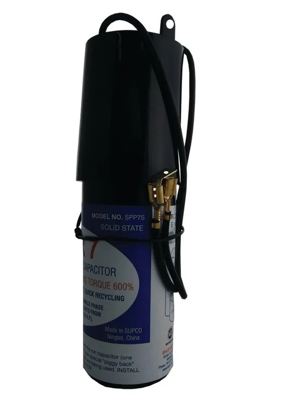 SK0413289-US20260702-105043-0 Supco SPP7S Super Seven 1/2 - 10 hp (600%) 90-270V Round 2-Wire PTC Type - Image 1