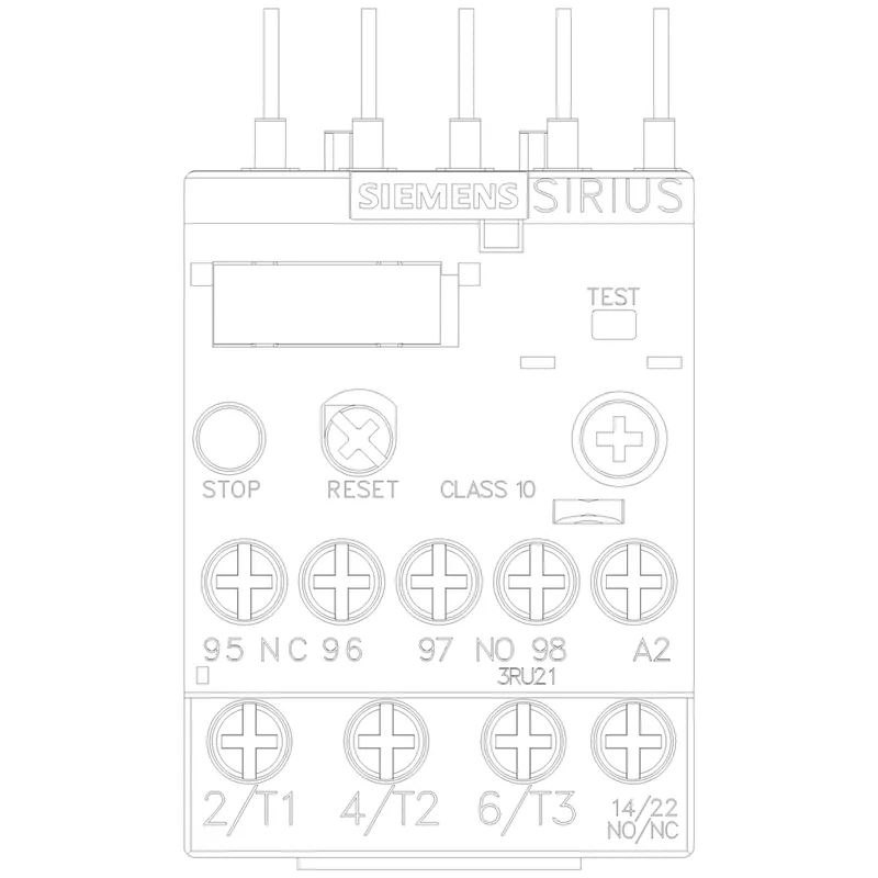 Siemens 3RU2116-1DB0 Overload Relay 2.2-3.2 Amp 3-Pole 1NC 1NO