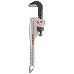 SK0414942-US20260702-105043-0 Milwaukee 48-22-7210 Aluminum Pipe Wrench 10 In. 1-1/2 In. Capacity - Image 1