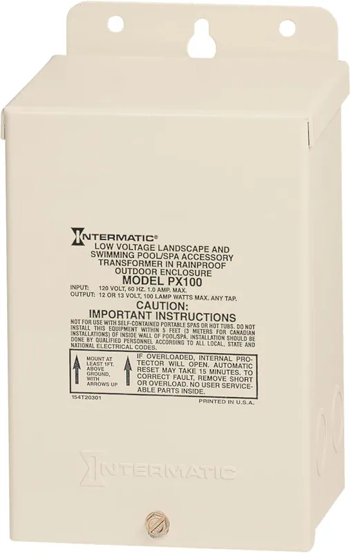 SK0415182-US20260702-105043-0 Intermatic PX100 Pool Light 100-Watt Safety Transformer Beige - Image 1
