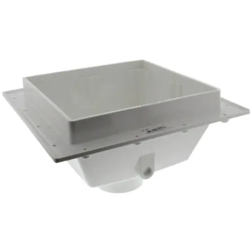 Sioux Chief 861-3PX SquareMax PVC Floor Sink Drain Body 3 Inch White
