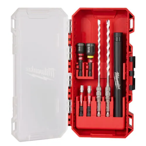 SK0416457-US20260702-105043-0 Milwaukee 48-20-8877 7 Piece Shockwave Impact Duty Carbide Multi-Material Drill Bit Concrete Screw Install Kit - Image 1