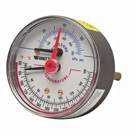 Watts Regulator 0121686 Gauge Temperature & Pressure 0-70 psi