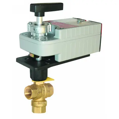 SK0417463-US20260702-105043-0 Honeywell VBN3CMPXA300 3-Way Control Valve SR 24V with Auxilliary Switch - Image 1