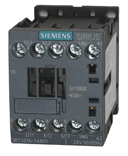 Siemens 3RT2016-1AB01 3-Pole Contactor 24VAC 9A IEC Rated Contactor