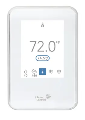 Johnson Controls NSB8BHN340-0 TEMP/HUM WHITE SNSRw/UserInter