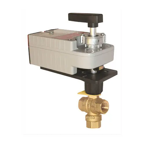 Honeywell VBN3ACPX6400 1/2 NPT 3-Way Equal Percentage, Spring Return Ball Valve 0.59 Cv