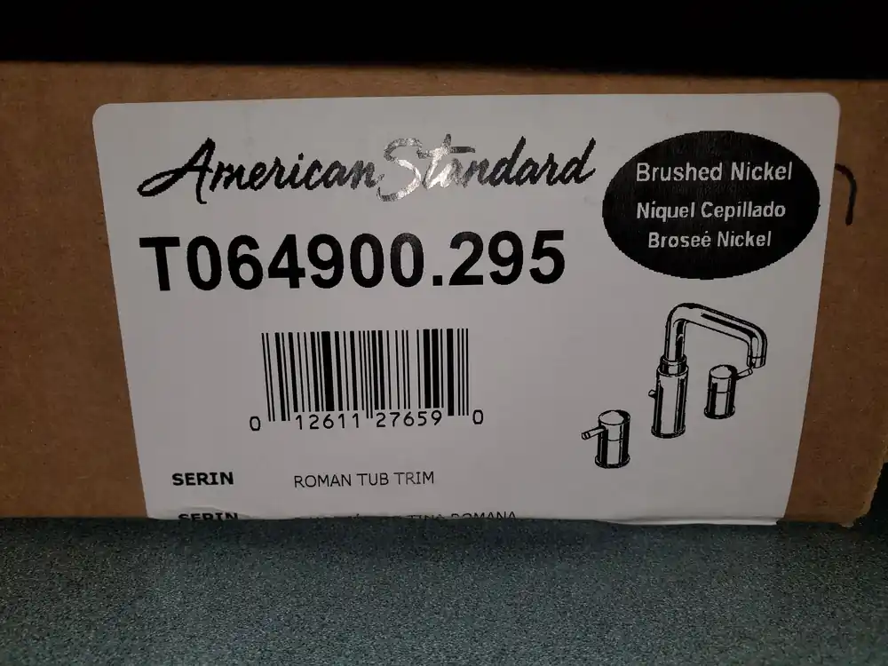 American Standard T064900.295 Serin Roman Tub Trim Kit-Less Valve Brushed Nickel
