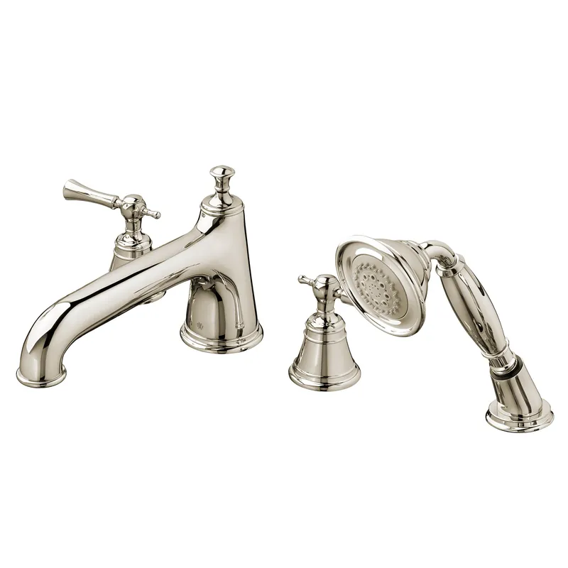 American Standard D3510290C.150 Randall Low Spout Lever Handle Roman Tub W-H/S Platinum Nickel