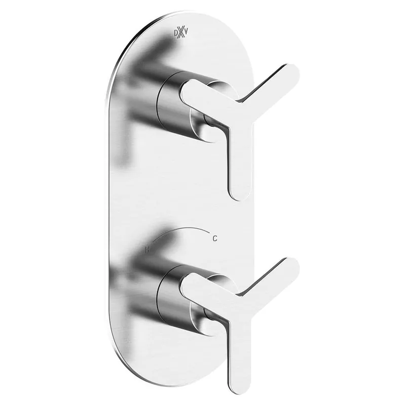 American Standard D35105527.144 Percy Brushed Nickel 2 Handle Thermostatic Trim Tri Spoke Handles