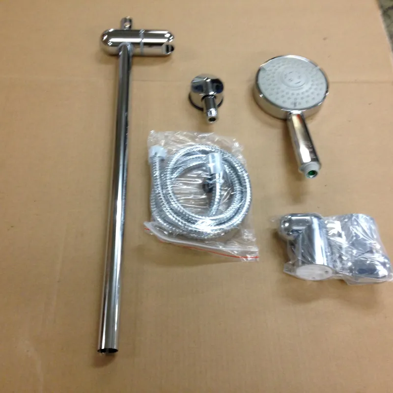 American Standard 1662551.002 Complete Kit Rain Handshower Hose Wall Supply Standard Slide Bar Chrome