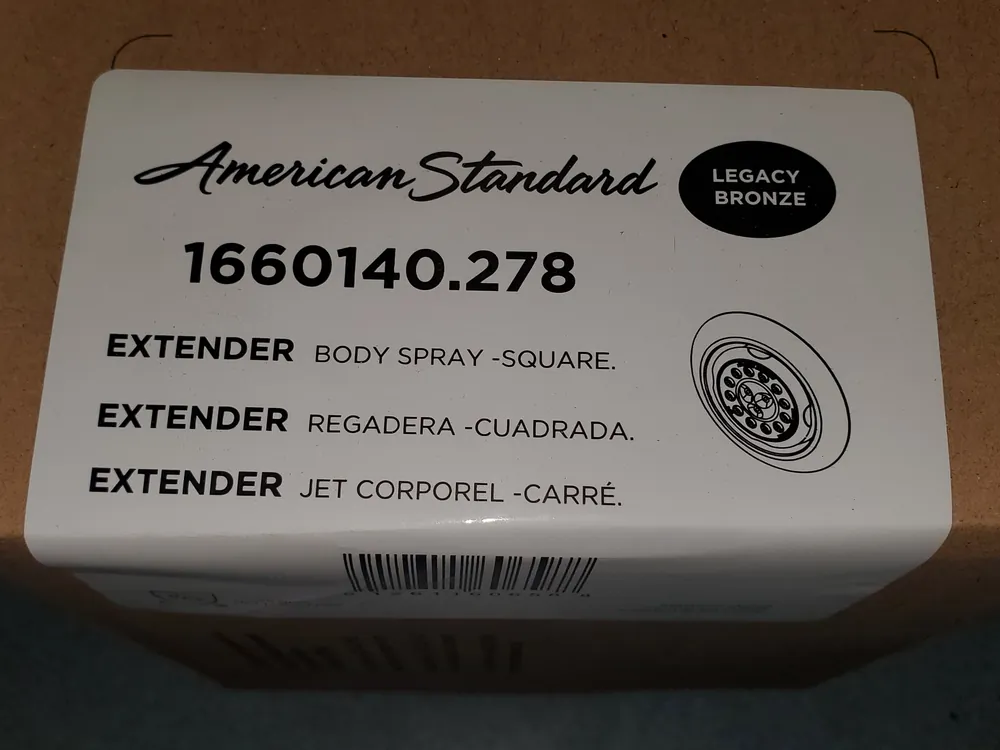 SK0422106-US20260702-105043-0 AMERICAN STANDARD 1660140.278 EXTENDER BODY SPRAY-SQUARE-LEGACY BRONZE - Image 1