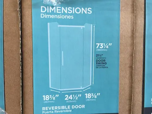American Standard AM3838N2.400C.213 Semi-Frameless Pivot Shower Doors