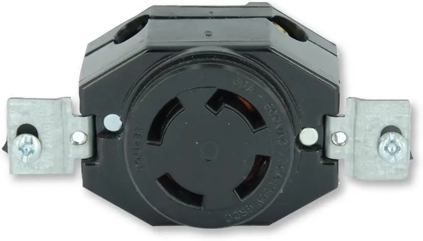 SK0422302-US20260702-105043-0 Leviton 3430 30 Amp, 120/208Volt- 3PY, Flush Mounting Locking Receptacle, Industrial Grade, Non-Grounding, Black - Image 1