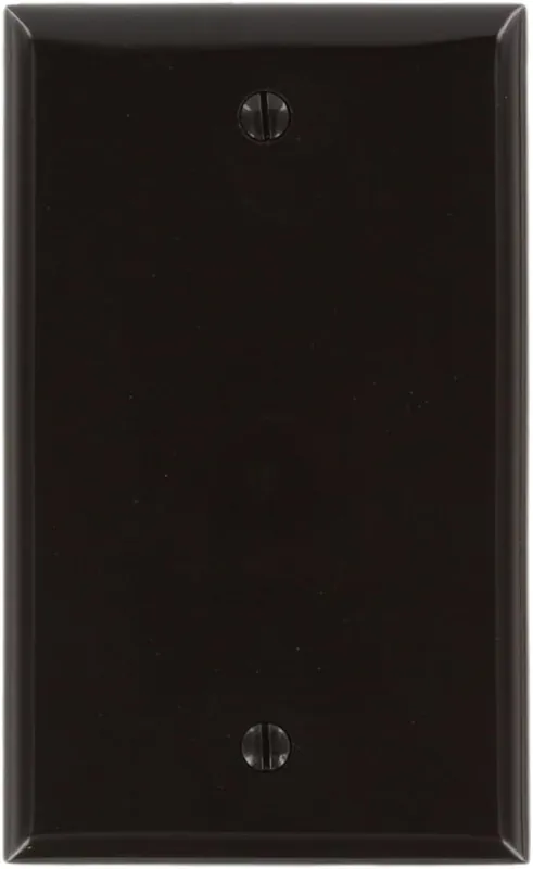 SK0422658-US20260702-105043-0 Leviton 80714 Blank Wallplate 1 Gang Standard Size Thermoplastic Nylon Brown - Image 1