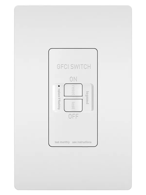 Pass & Seymour 2087W Dead Front Self-Test GFCI Receptacle 125 VAC 20 Amp