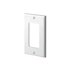 Leviton 80401-NI 1-Gang Decora/GFCI Device Wallplate, Standard Size, Thermoplastic Nylon, Device Mount, Ivory