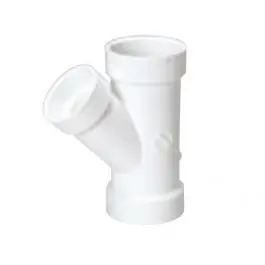 MUEL 05831 PVC DWV Reducing Wye, 2 x 1-1/2 x 1-1/2 Inch, All Hub End