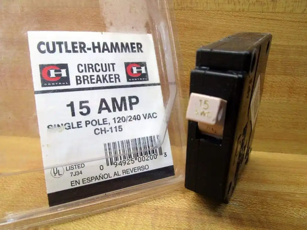 SK0422975-US20260702-105043-0 Eaton CH115 Cutler-Hammer 15A 1Pole Circuit Breaker 120 Volts - Image 1