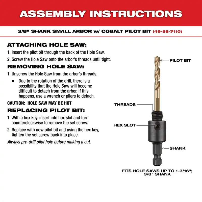 Milwaukee 49-22-4006 Hole Dozer Bi-Metal Hole Saw Kit - 9 Piece