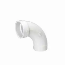 MUEL 06060 PVC DWV 90 Degree Long Sweep Street Elbow, 1-1/2 Inch, Hub End