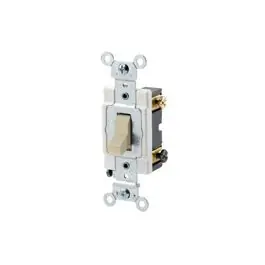 Leviton 1224-SGY 4-Way AC Quiet Toggle Switch, 120/277 VAC, 20 Amp