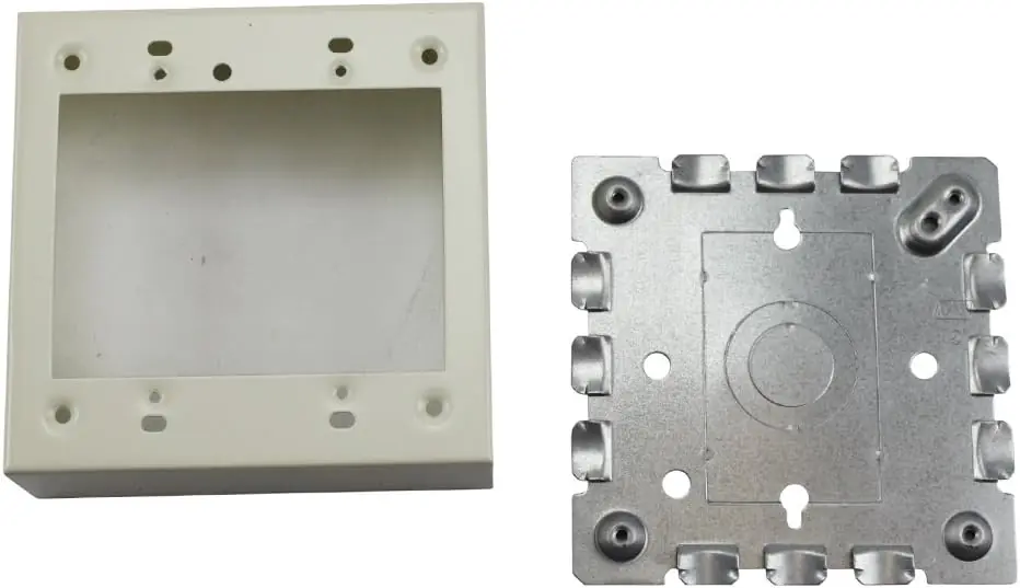 SK0423235-US20260702-105043-0 Wiremold V5744-2 Double-Gang Extra Deep Device Box 50 Volts (4-3/4 in x 4-3/4 in x 2-3/4 in) - Image 1