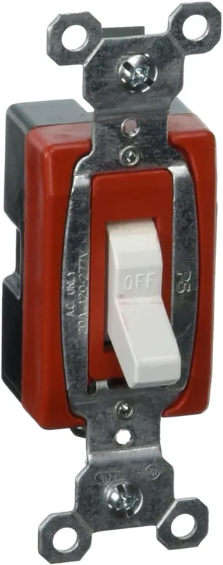 Pass & Seymour CS20AC1W 1-Pole Heavy Duty Toggle Switch, 20A 120/277V