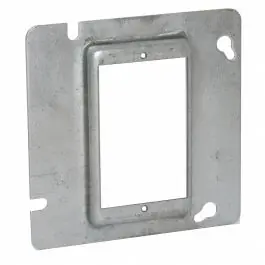 RACO 837 4-11/16 Square Mud-Ring, For 1 Device, Raised 1/2