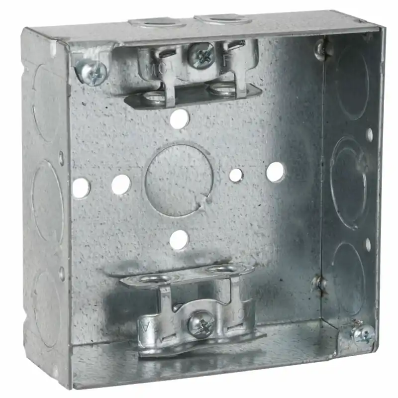 Raco 213 Square Box, 1-1/2 Deep, Steel, 21 cu-in Capacity