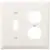 Pass & Seymour TP18W 2-Gang Combination Toggle Switch / Duplex Receptacle Wall Plate, White