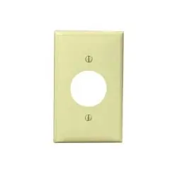 Leviton 80704-I 1-Gang Single 1.406 Inch Hole Device Receptacle Wallplate, Ivory