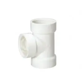 SK0423680-US20260702-105043-0 MUEL 06414 Flush Cleanout Tee PVC DWV 2 Inch Hub x Hub x FPT End - Image 1
