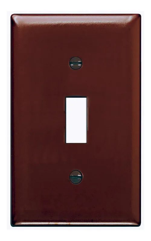 SK0423727-US20260702-105043-0 Pass & Seymour TP1 Wallplate STD 1 4.7in H X 2-3/4in W Brown - Image 1