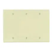 SK0423752-US20260702-105043-0 Leviton 86033 Blank Wallplate Standard Size 3 Gangs Thermoset Plastic Ivory - Image 1