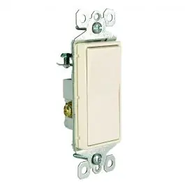 Pass & Seymour TM873LASL 3-Way Decorator Rocker Switch 120 VAC 15 Amp