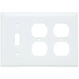 Pass & Seymour SP182W WALLPLATE COMBINATION 3 5IN WHT