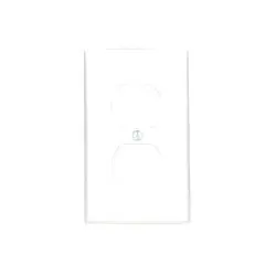 Leviton 80703-W 1-Gang Duplex Device Receptacle Wallplate, Standard Size