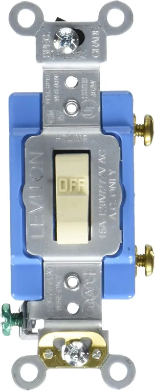 SK0424165-US20260702-105043-0 Leviton 1201-2I 15 Amp Toggle Single-Pole AC Quiet Switch 120/277 Volt - Image 1