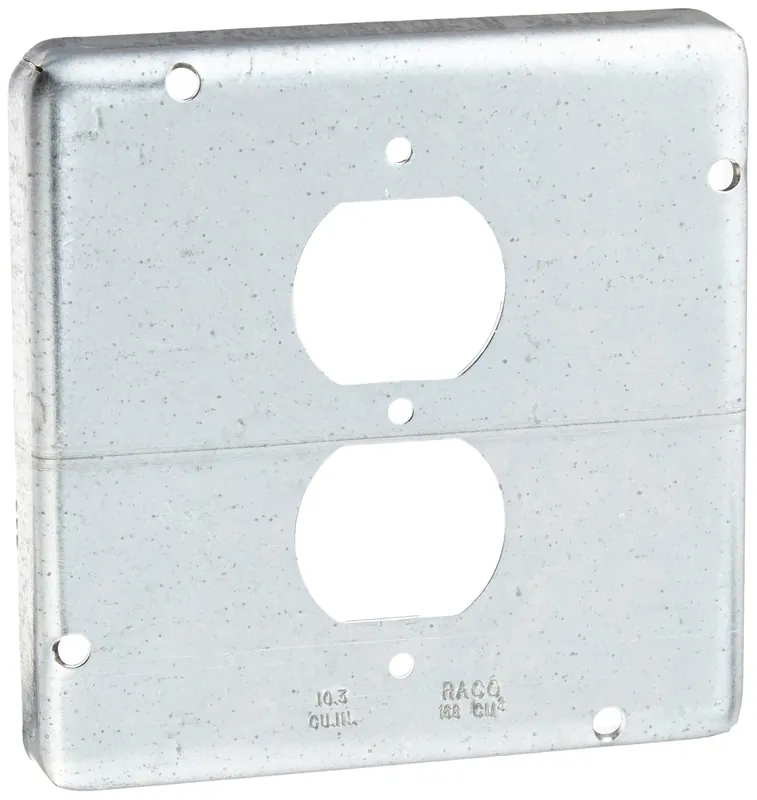 SK0424205-US20260702-105043-0 RACO 972 Square Cover Exposed Work 4-11/16 1-Duplex - Image 1